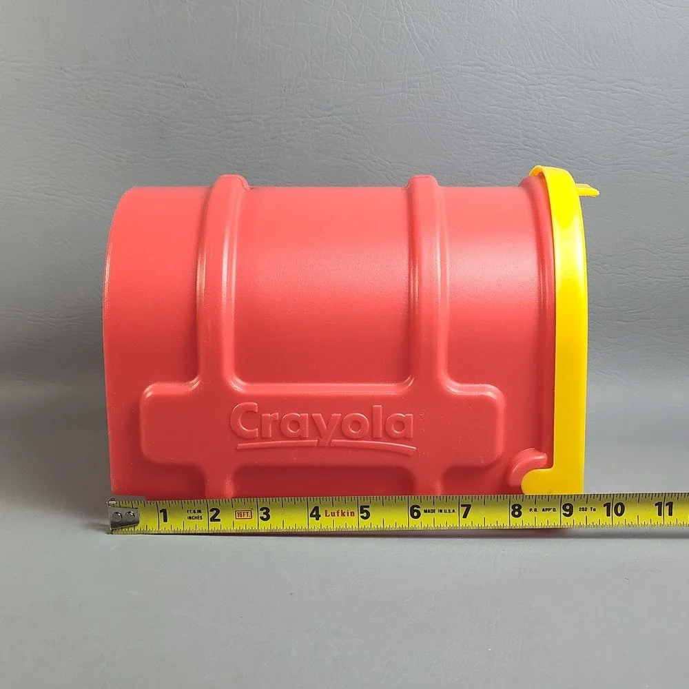 Crayola Vintage Plastic Mailbox Toy With Flag Crayon Play Pretend Toy Kids Red - Picture 13 of 14